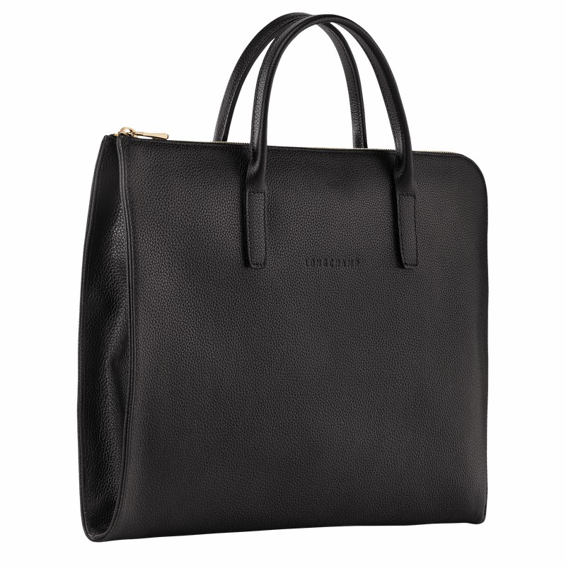 Mallette Longchamp Le FOULONNÉ S Femme Noir Soldes | L2115021001