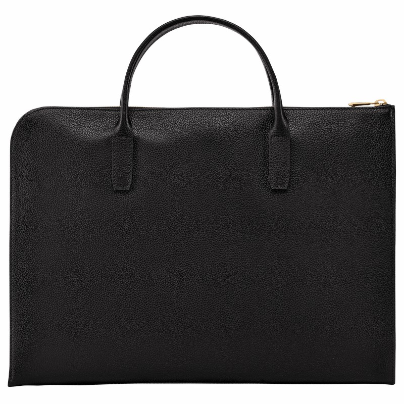 Mallette Longchamp Le FOULONNÉ S Femme Noir Soldes | L2115021001