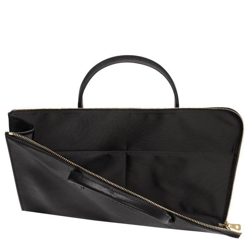 Mallette Longchamp Le FOULONNÉ S Femme Noir Soldes | L2115021001