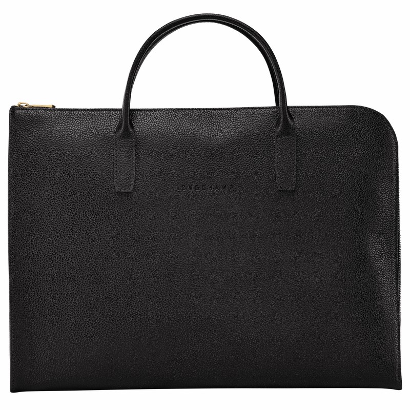 Mallette Longchamp Le FOULONNÉ S Femme Noir Soldes | L2115021001