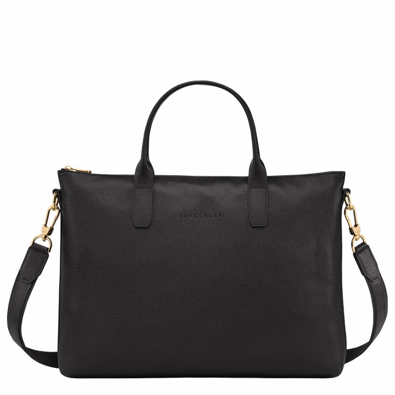 Mallette Longchamp Le FOULONNÉ S Femme Noir Soldes | 20032021001