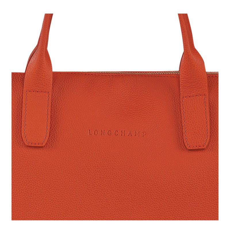 Mallette Longchamp Le FOULONNÉ S Femme Orange Soldes | 20032021685