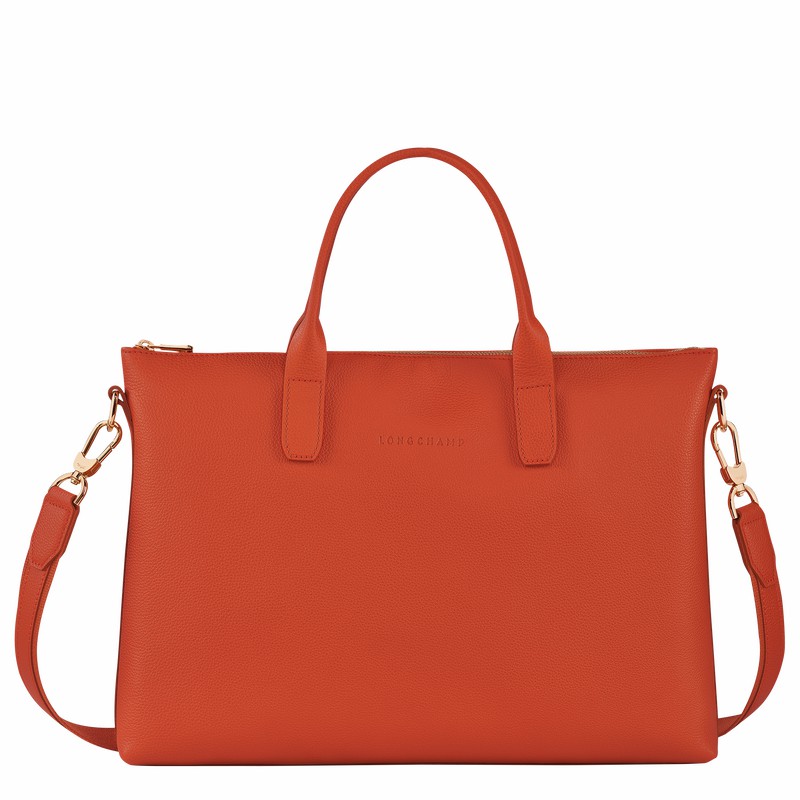 Mallette Longchamp Le FOULONNÉ S Femme Orange Soldes | 20032021685