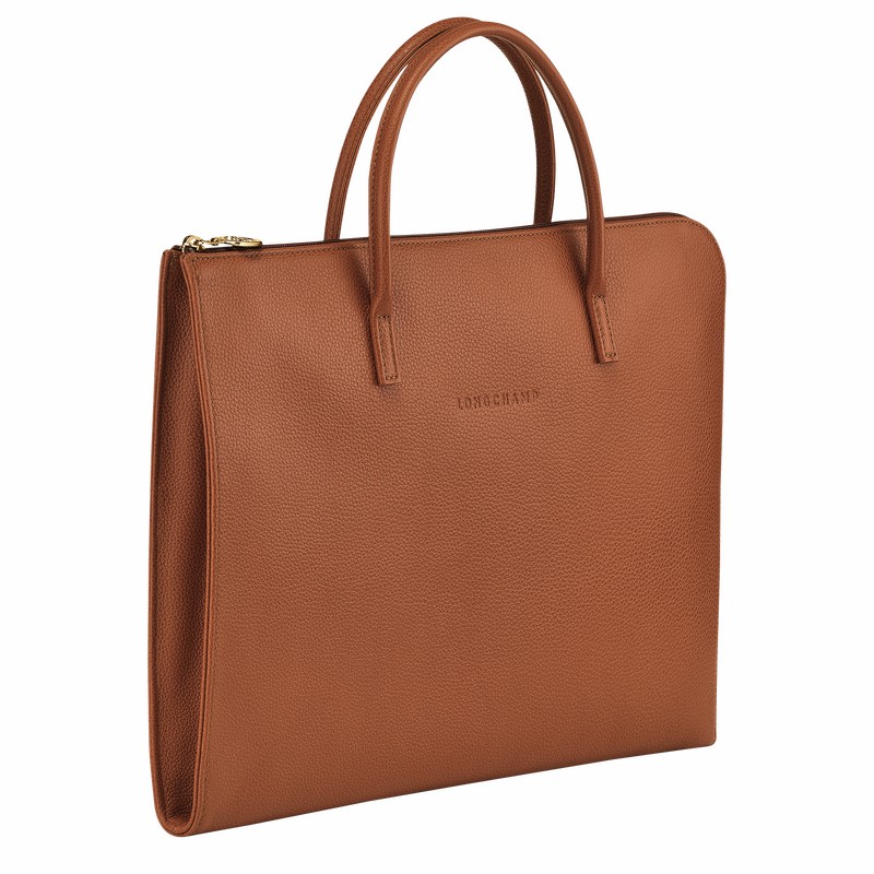 Mallette Longchamp Le FOULONNÉ S Homme Caramel Soldes | L2115021121-