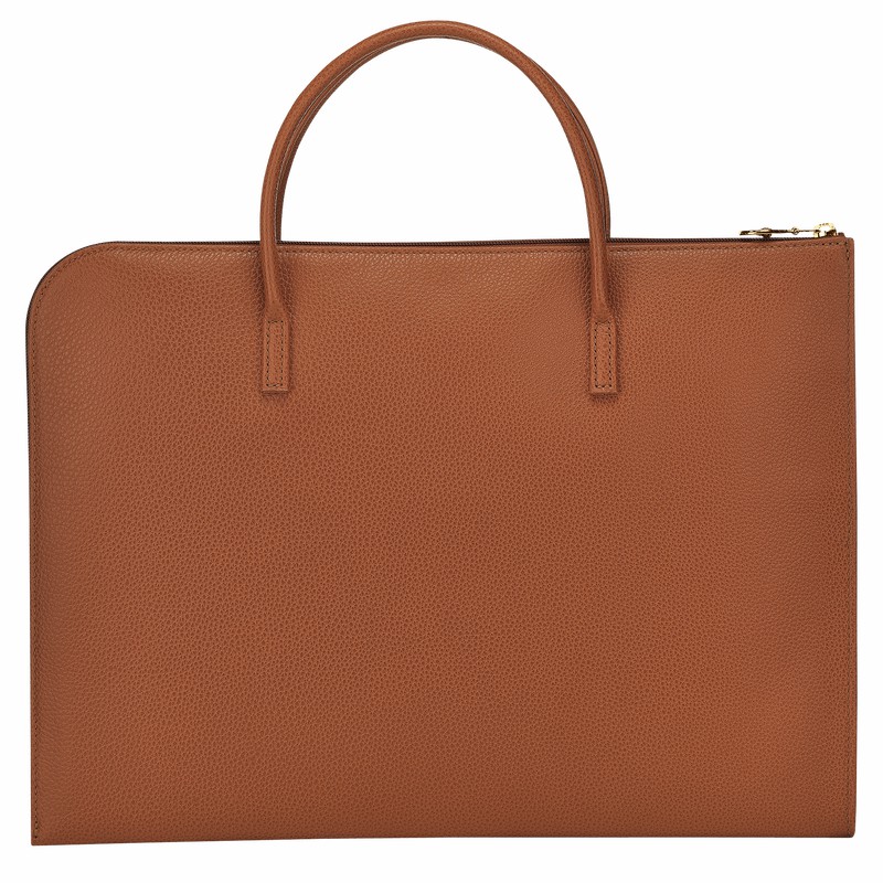 Mallette Longchamp Le FOULONNÉ S Homme Caramel Soldes | L2115021121-