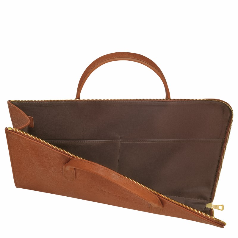 Mallette Longchamp Le FOULONNÉ S Homme Caramel Soldes | L2115021121-