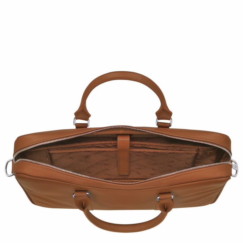 Mallette Longchamp Le FOULONNÉ XS Femme Caramel Soldes | L2121021F72