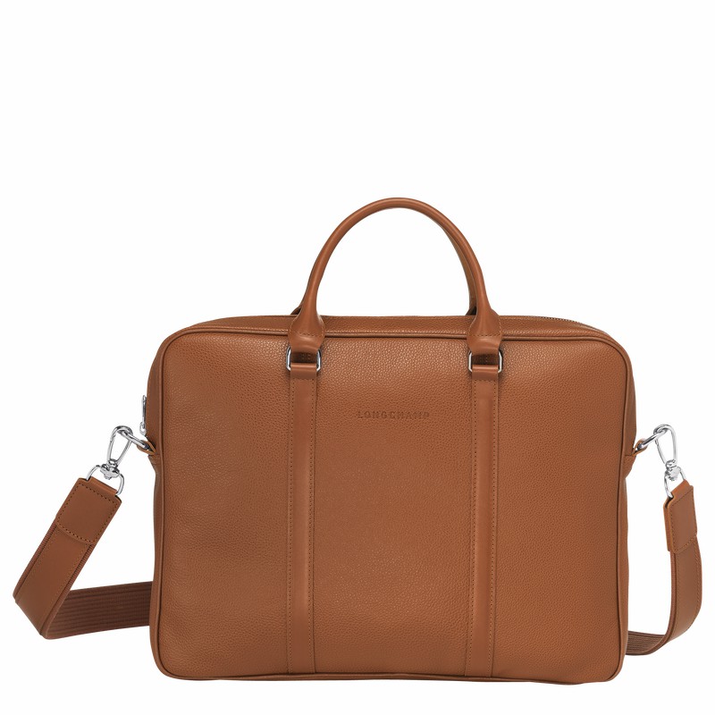 Mallette Longchamp Le FOULONNÉ XS Homme Caramel Soldes | L2121021F72-