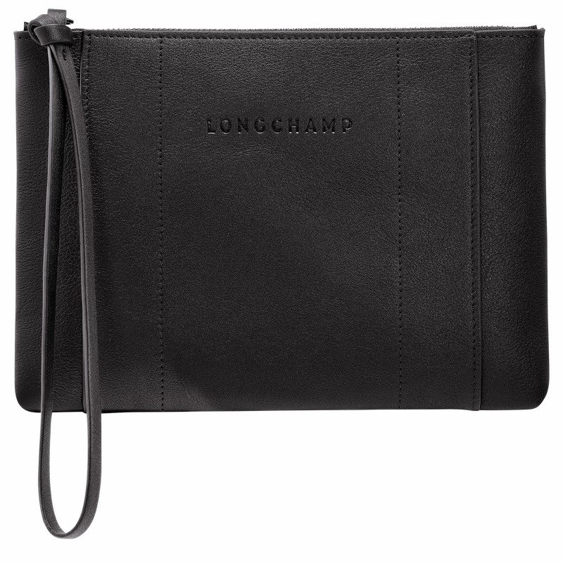 Pochettes Longchamp 3D Homme Noir Soldes | 30032HCV001-