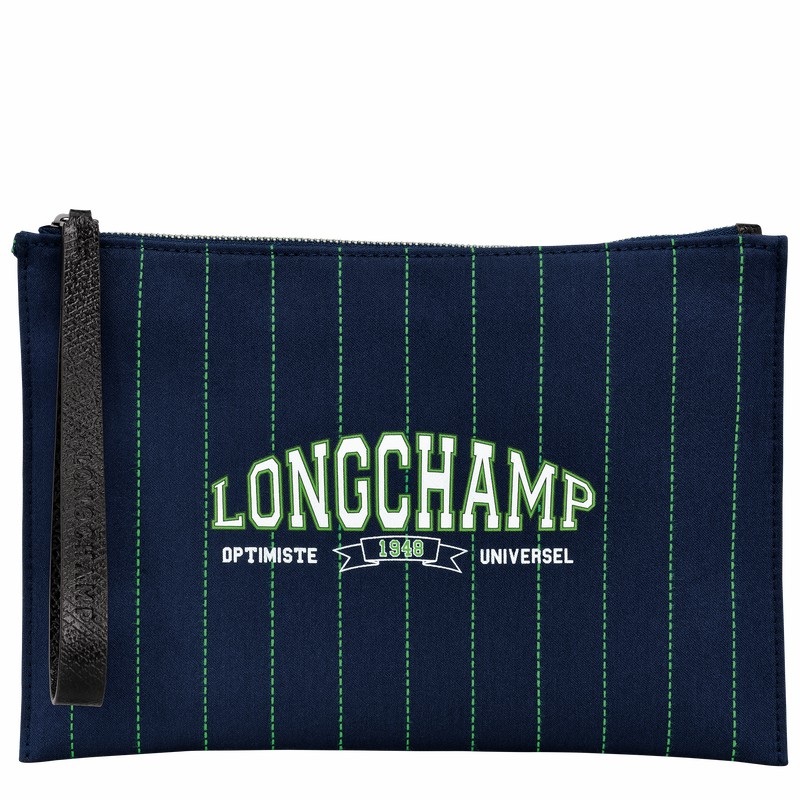 Pochettes Longchamp Essential Homme Bleu Marine Soldes | 34136HFD006-