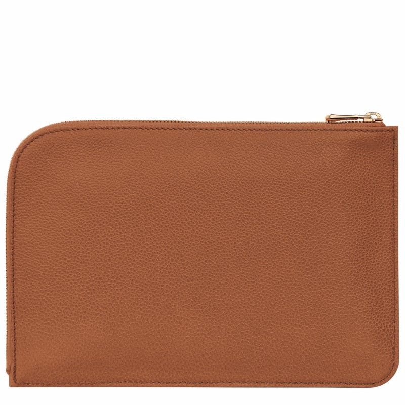 Pochettes Longchamp Le FOULONNÉ Femme Caramel Soldes | 30040021121