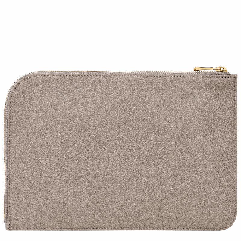 Pochettes Longchamp Le FOULONNÉ Femme Grise Soldes | 30040021P55