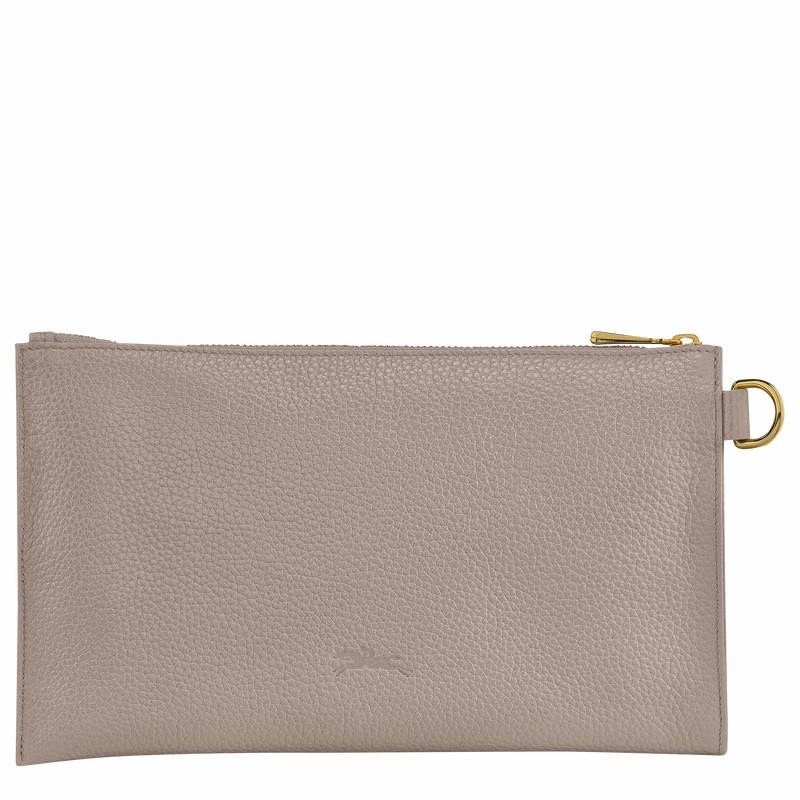 Pochettes Longchamp Le FOULONNÉ Femme Grise Soldes | L2541021P55