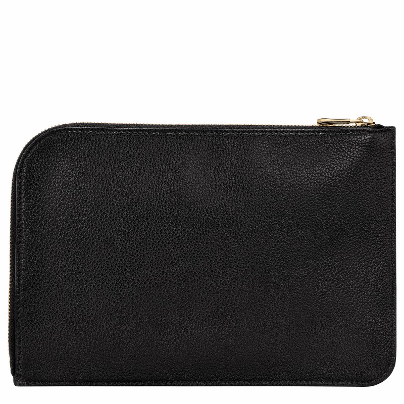 Pochettes Longchamp Le FOULONNÉ Femme Noir Soldes | 30040021001