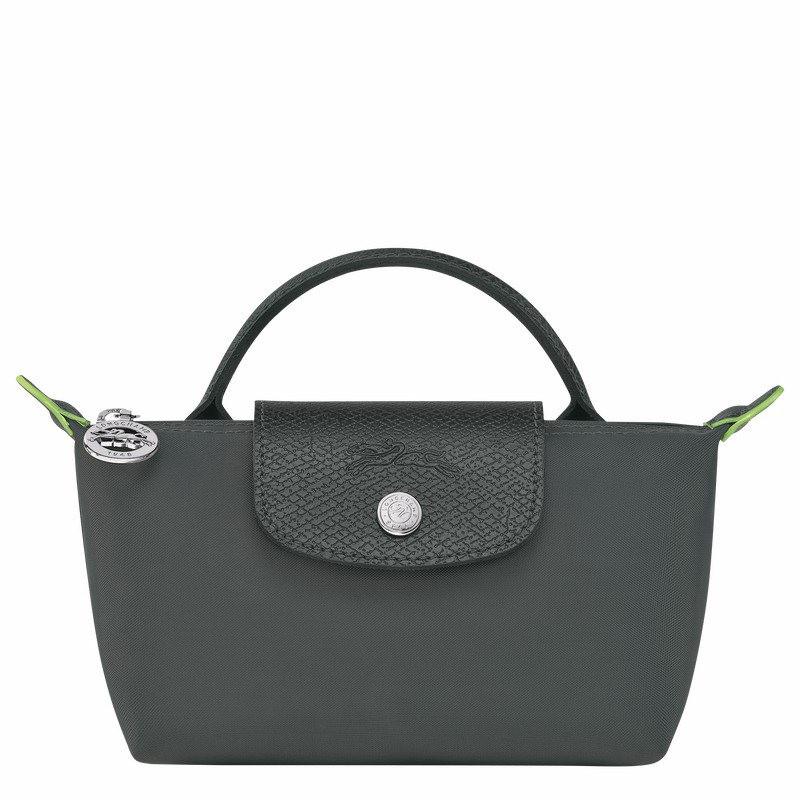 Pochettes Longchamp Le Pliage Green Femme Grise Foncé Soldes | 34175919P66