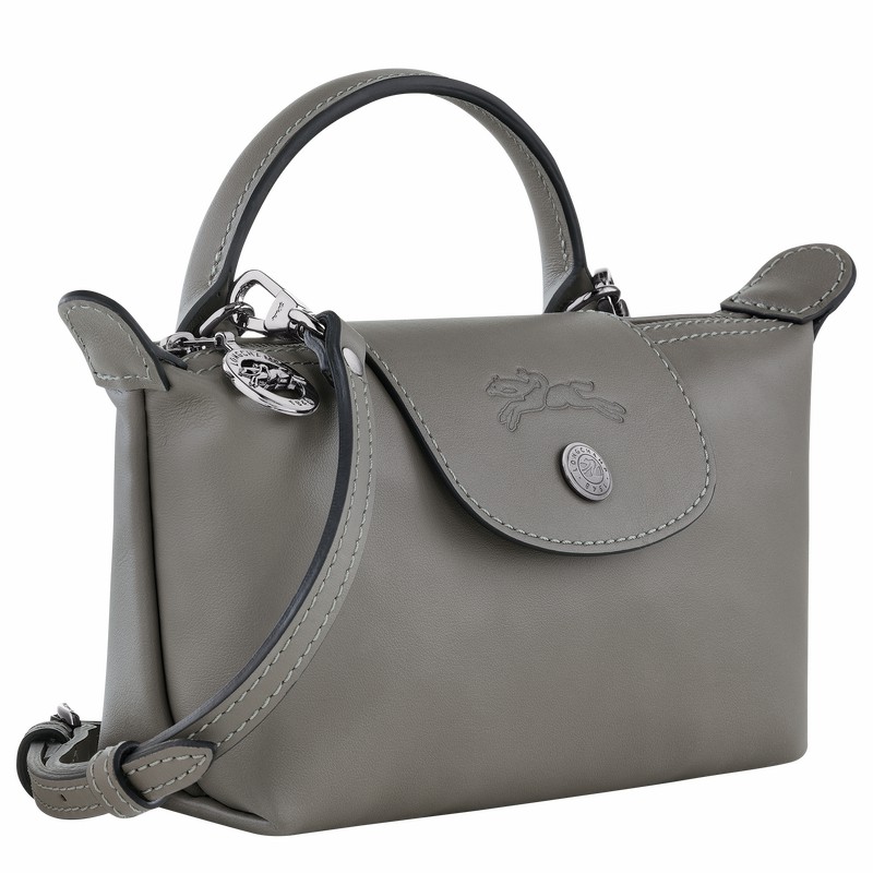 Pochettes Longchamp Le Pliage Xtra XS Femme Grise Soldes | 34205987P55