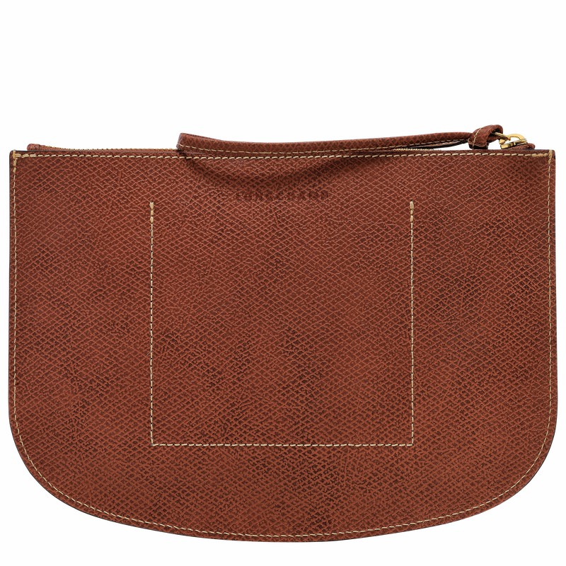 Pochettes Longchamp ÉPURE Femme Marron Soldes | 10250HYZ035