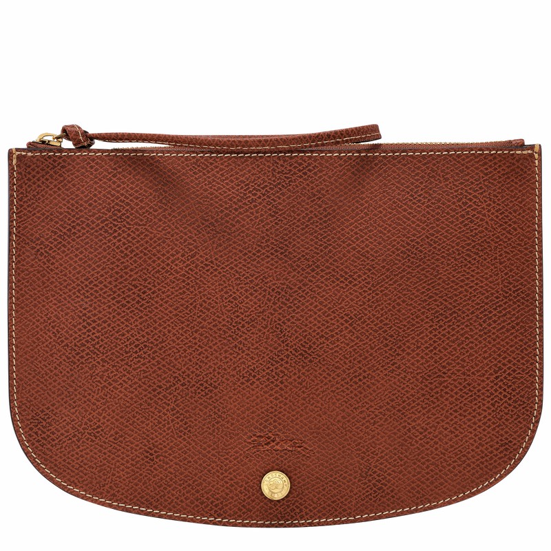 Pochettes Longchamp ÉPURE Femme Marron Soldes | 10250HYZ035