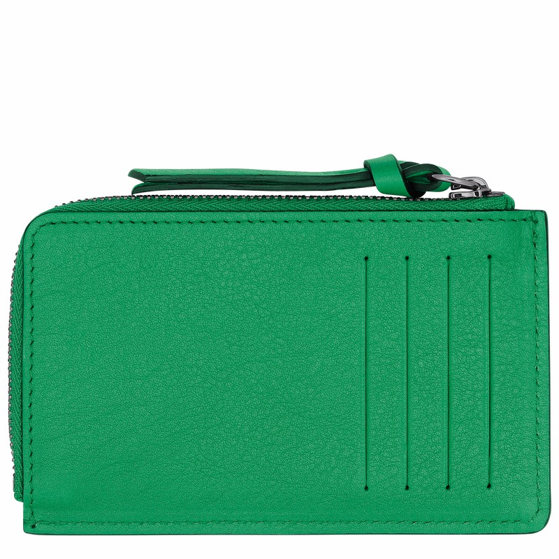 Porte-Carte Longchamp 3D Femme Vert Soldes | 30034HCV129