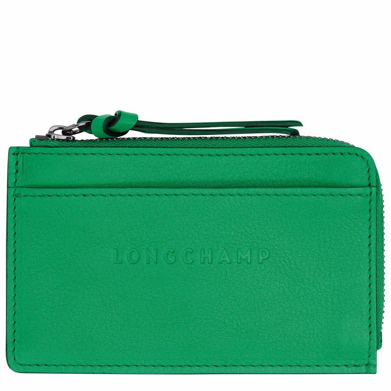 Porte-Carte Longchamp 3D Femme Vert Soldes | 30034HCV129