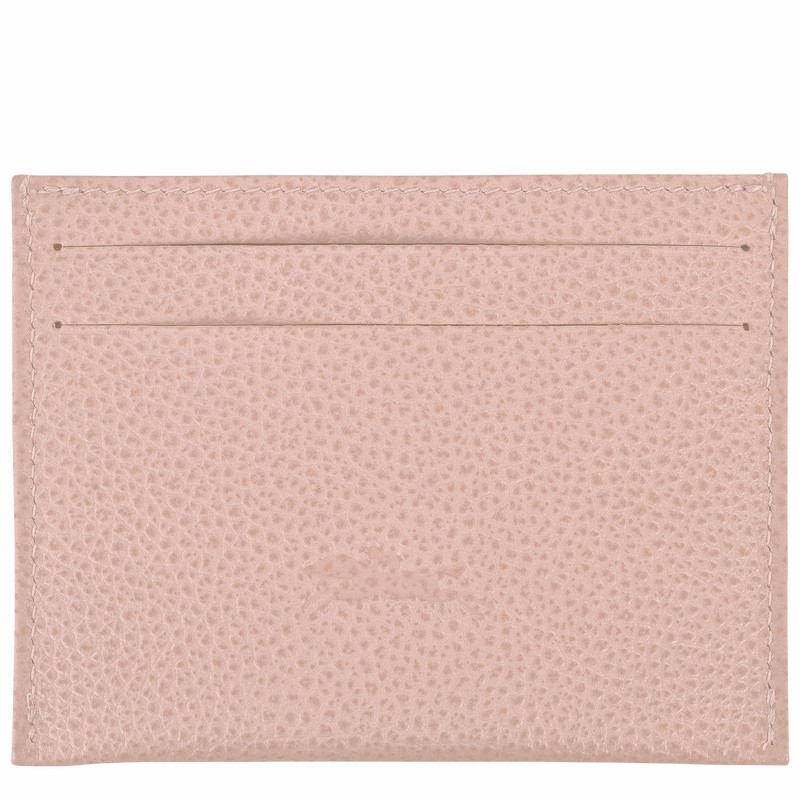 Porte-Carte Longchamp Le FOULONNÉ Femme Beige Soldes | L3218021542