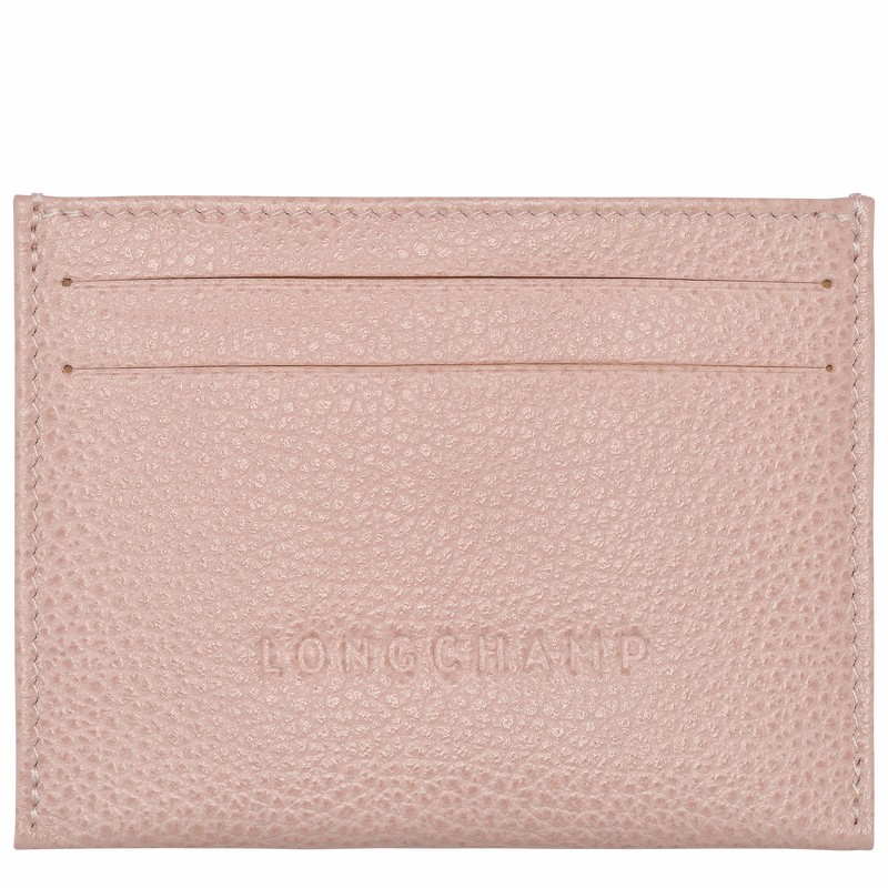 Porte-Carte Longchamp Le FOULONNÉ Femme Beige Soldes | L3218021542