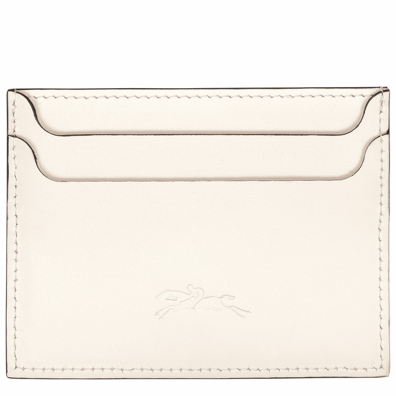 Porte-Carte Longchamp Le FOULONNÉ Femme Blanche Soldes | L3218HFI037