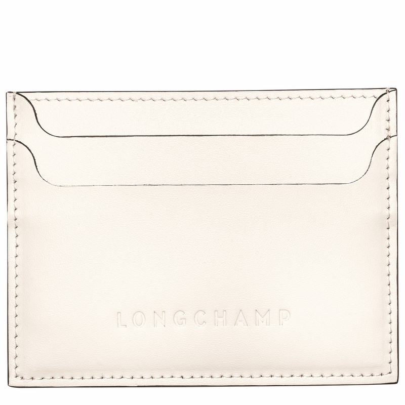 Porte-Carte Longchamp Le FOULONNÉ Femme Blanche Soldes | L3218HFI037