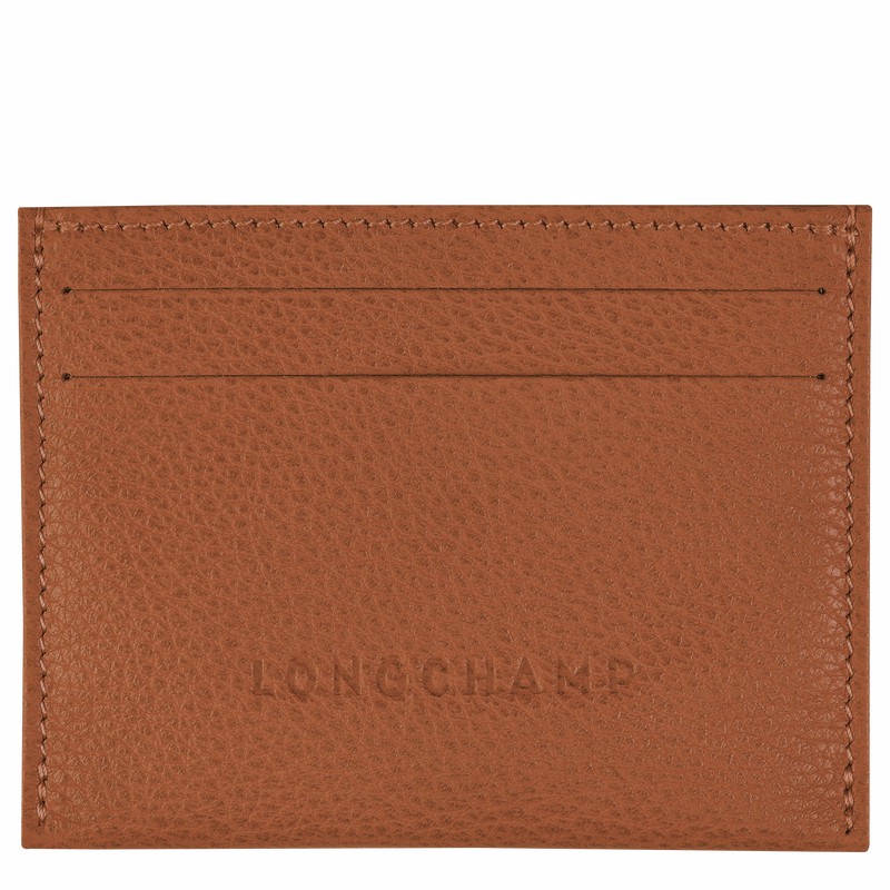 Porte-Carte Longchamp Le FOULONNÉ Femme Caramel Soldes | L3218021121