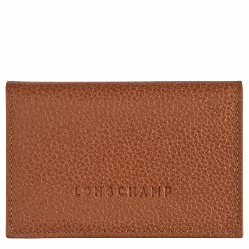 Porte-Carte Longchamp Le FOULONNÉ Femme Caramel Soldes | L3243021121