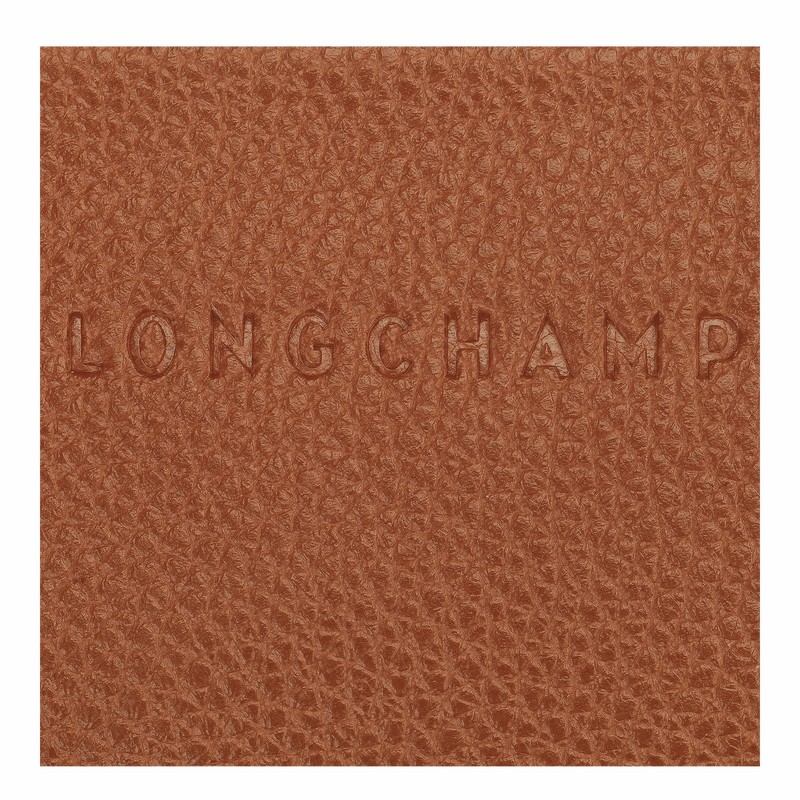 Porte-Carte Longchamp Le FOULONNÉ Femme Caramel Soldes | 30036021121