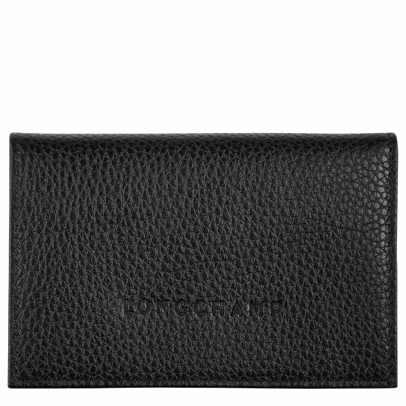 Porte-Carte Longchamp Le FOULONNÉ Femme Noir Soldes | L3243021001