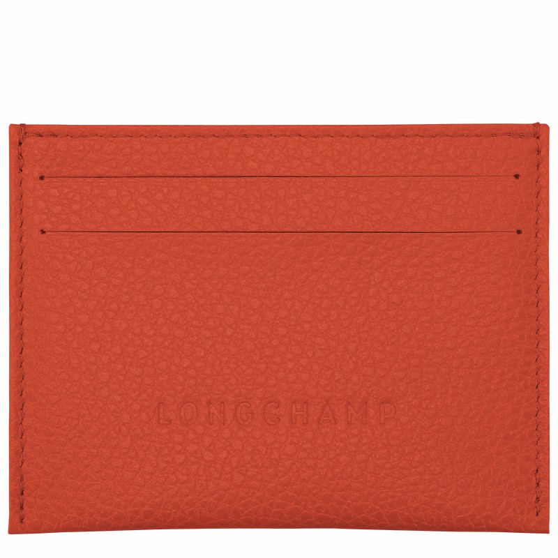 Porte-Carte Longchamp Le FOULONNÉ Femme Orange Soldes | L3218021685