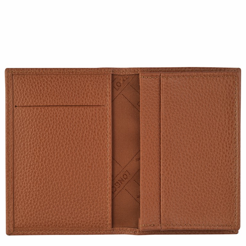 Porte-Carte Longchamp Le FOULONNÉ Homme Caramel Soldes | L3243021121-