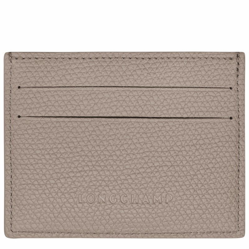 Porte-Carte Longchamp Le Roseau Femme Grise Soldes | L3218HFP266