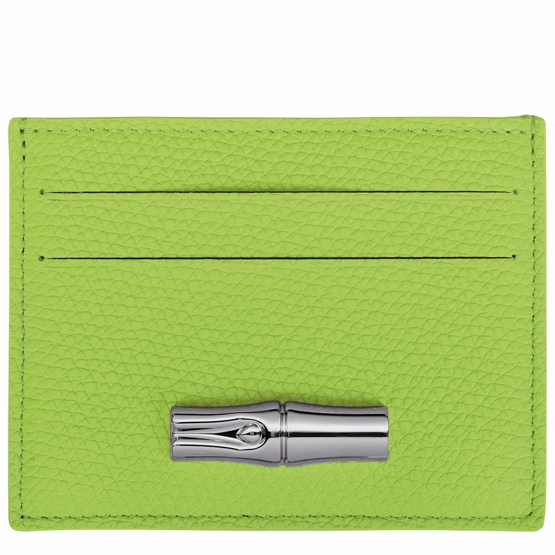 Porte-Carte Longchamp Le Roseau Femme Vert Soldes | L3218HFP355