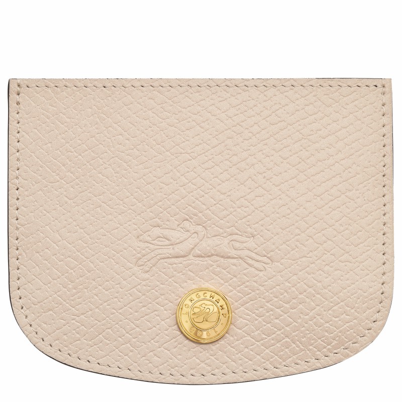 Porte-Carte Longchamp ÉPURE Femme Blanche Soldes | 30031HYZ555