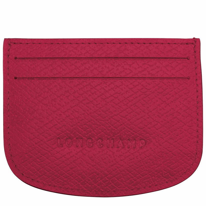 Porte-Carte Longchamp ÉPURE Femme Fushia Soldes | 30031HYZJ13