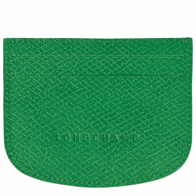 Porte-Carte Longchamp ÉPURE Femme Vert Soldes | 30031HYZ129