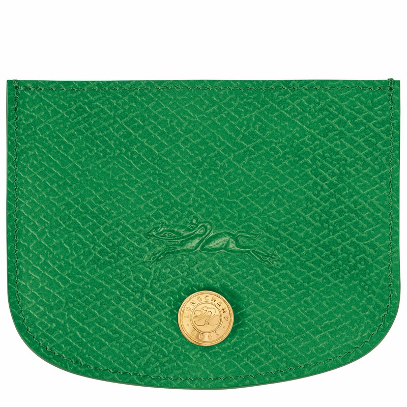 Porte-Carte Longchamp ÉPURE Femme Vert Soldes | 30031HYZ129