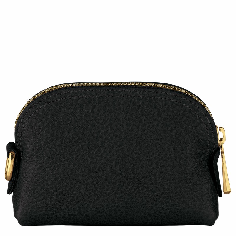 Porte-Monnaie Longchamp Le FOULONNÉ Femme Noir Soldes | L3686021001