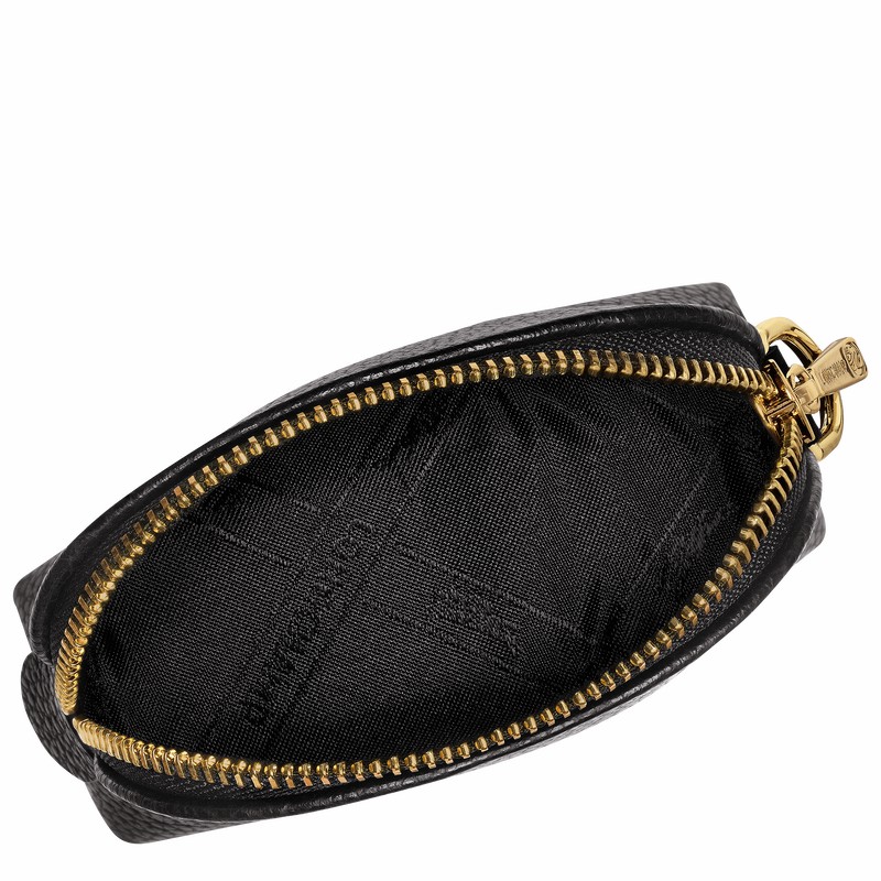 Porte-Monnaie Longchamp Le FOULONNÉ Femme Noir Soldes | L3686021001