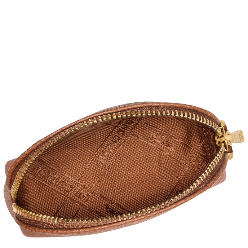 Porte-Monnaie Longchamp Le FOULONNÉ Femme Caramel Soldes | L3686021121