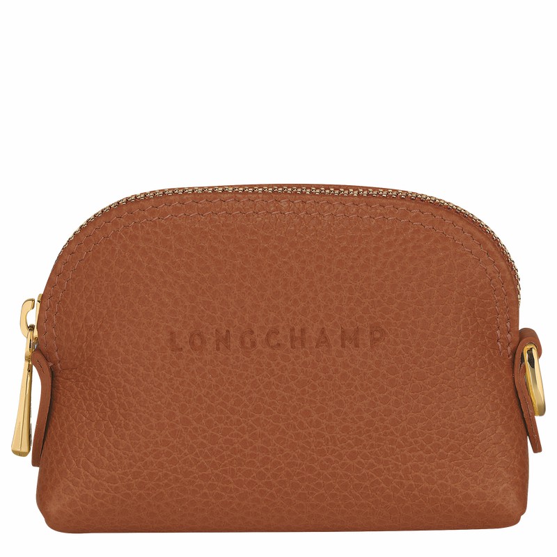 Porte-Monnaie Longchamp Le FOULONNÉ Femme Caramel Soldes | L3686021121