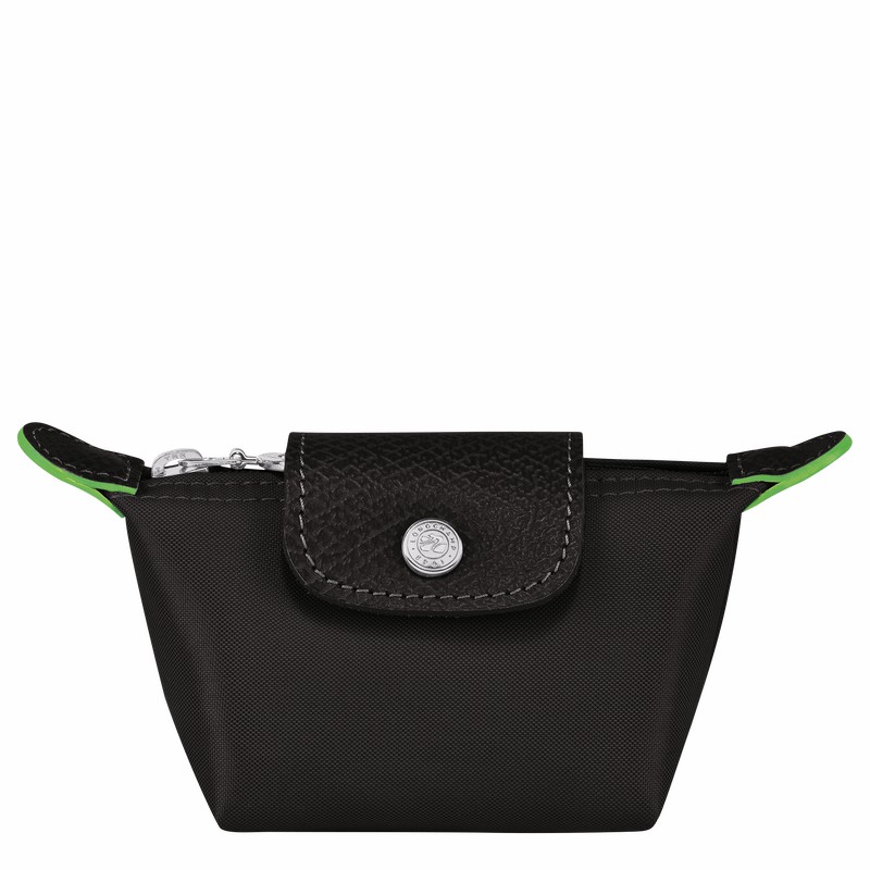 Porte-Monnaie Longchamp Le Pliage Green Homme Noir Soldes | 30016919001-