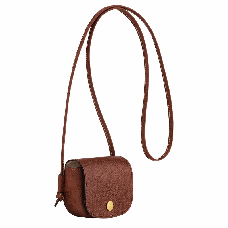 Porte-Monnaie Longchamp ÉPURE Femme Marron Soldes | 30027HYZ035