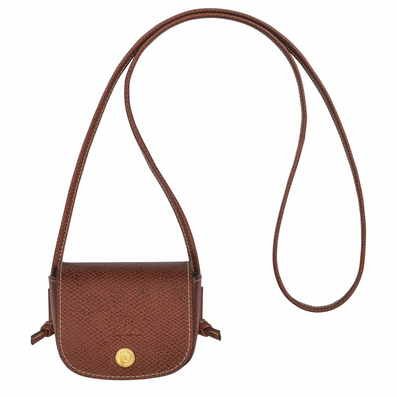 Porte-Monnaie Longchamp ÉPURE Femme Marron Soldes | 30027HYZ035