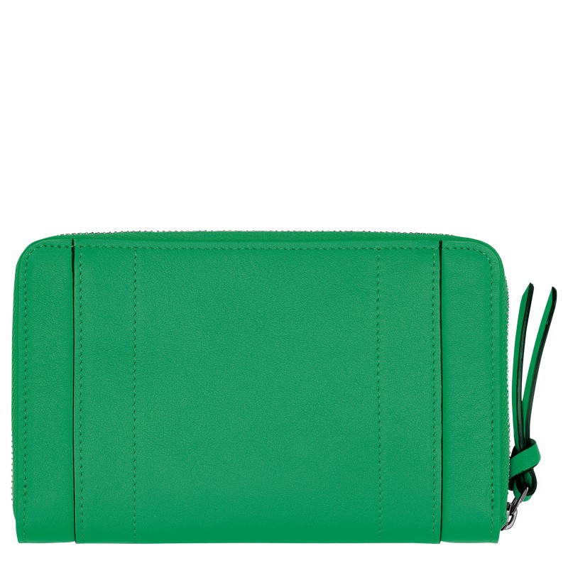 Portefeuilles Longchamp 3D Femme Vert Soldes | L3622HCV129