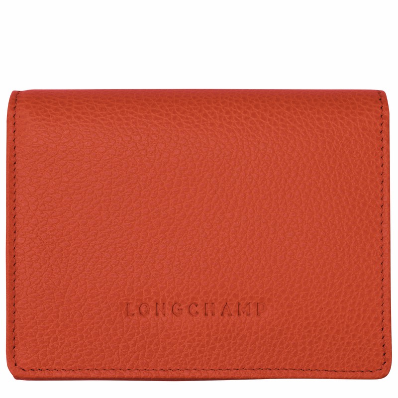 Portefeuilles Longchamp Le FOULONNÉ Femme Orange Soldes | 30021021685