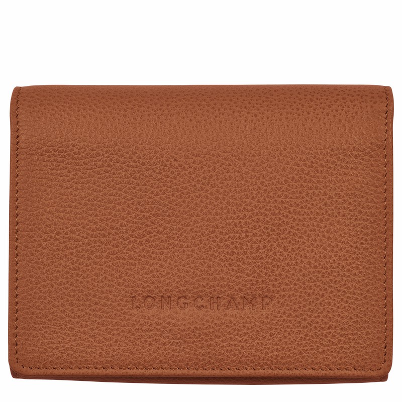 Portefeuilles Longchamp Le FOULONNÉ Femme Caramel Soldes | 30021021121